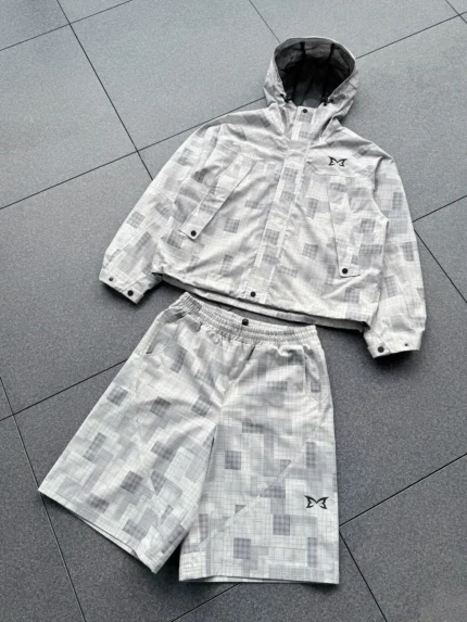 MERTRA PATCHWORK PLAID JACKET & SHORT