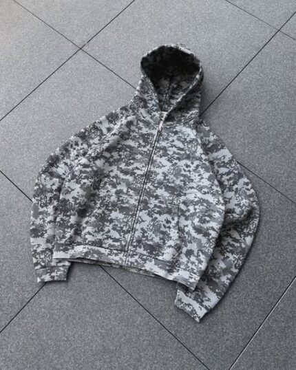 A Mertra Camo Hoodie Black